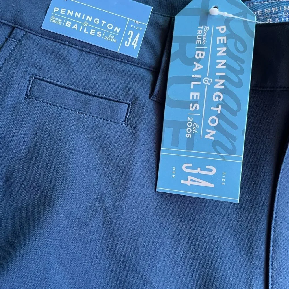 Pennington & Bailes Men Blue Shorts - Size 34 NWT